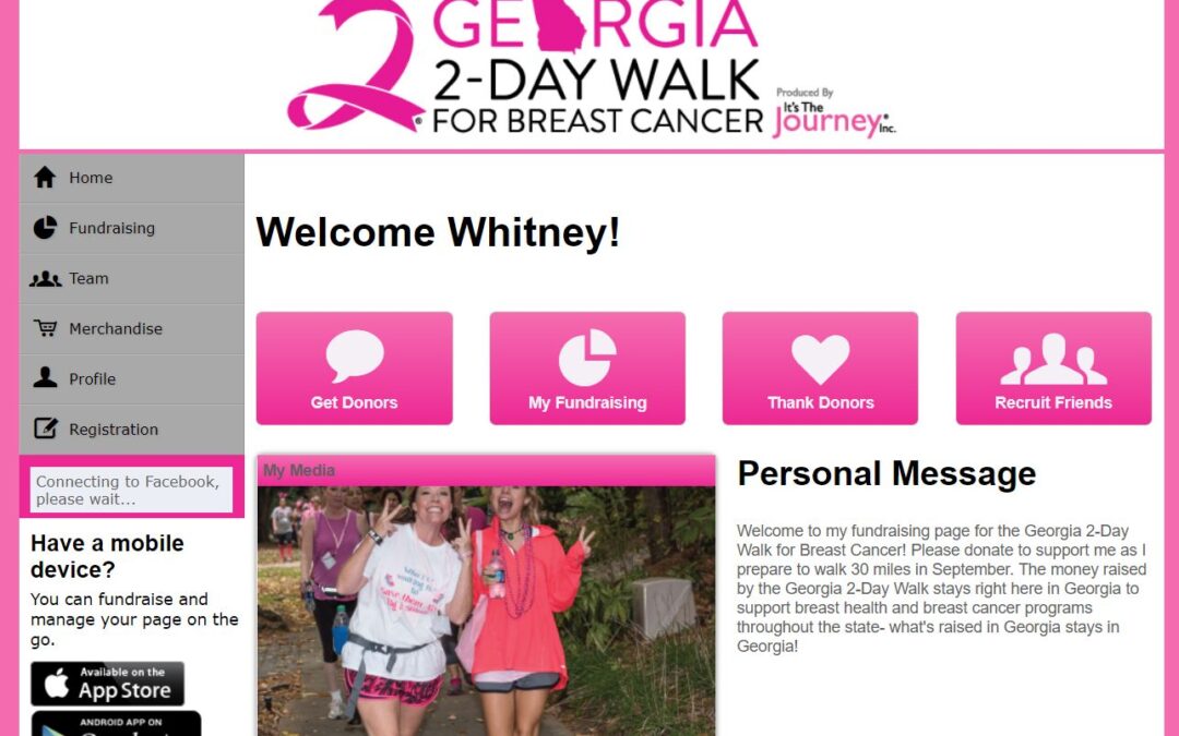 Updating Your 2-Day Personal Fundraising Page